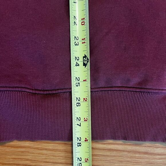 Gymshark Womens Graphics Fraction Hoodie Sweatshirt Front Pocket Maroon Size L - Picture 13 of 13